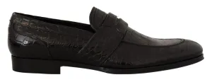 Dolce & Gabbana Elegant Crocodile Leather Moccasin Sko