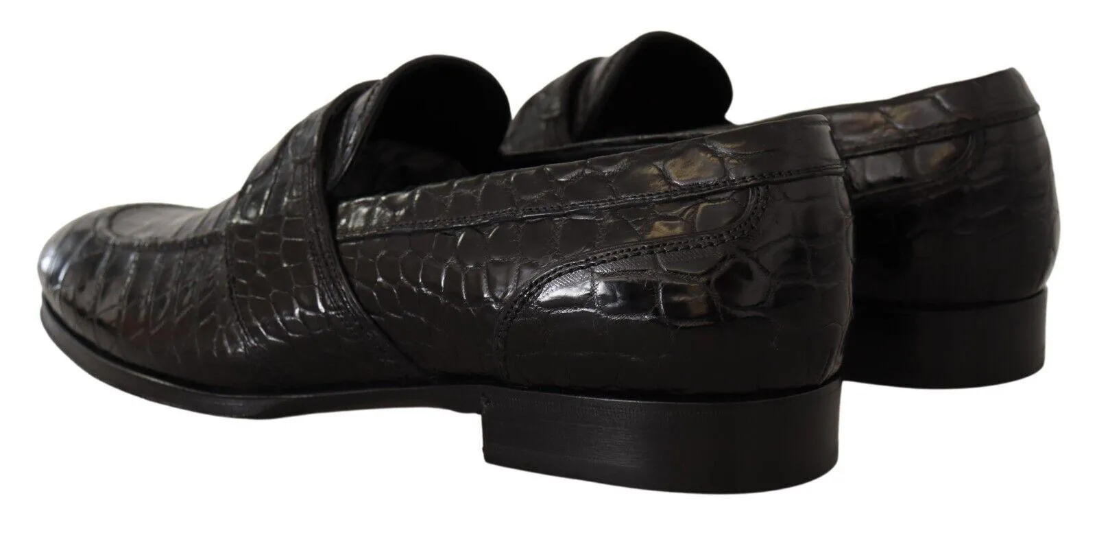 Dolce & Gabbana Elegant Crocodile Leather Moccasin Sko