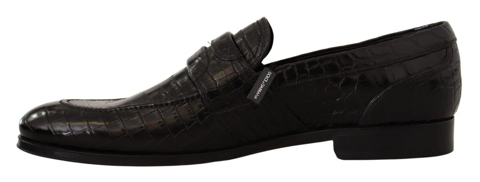 Dolce & Gabbana Elegant Crocodile Leather Moccasin Sko