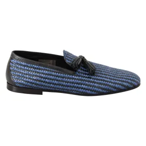 Dolce & Gabbana Elegant Woven Leather Loafers