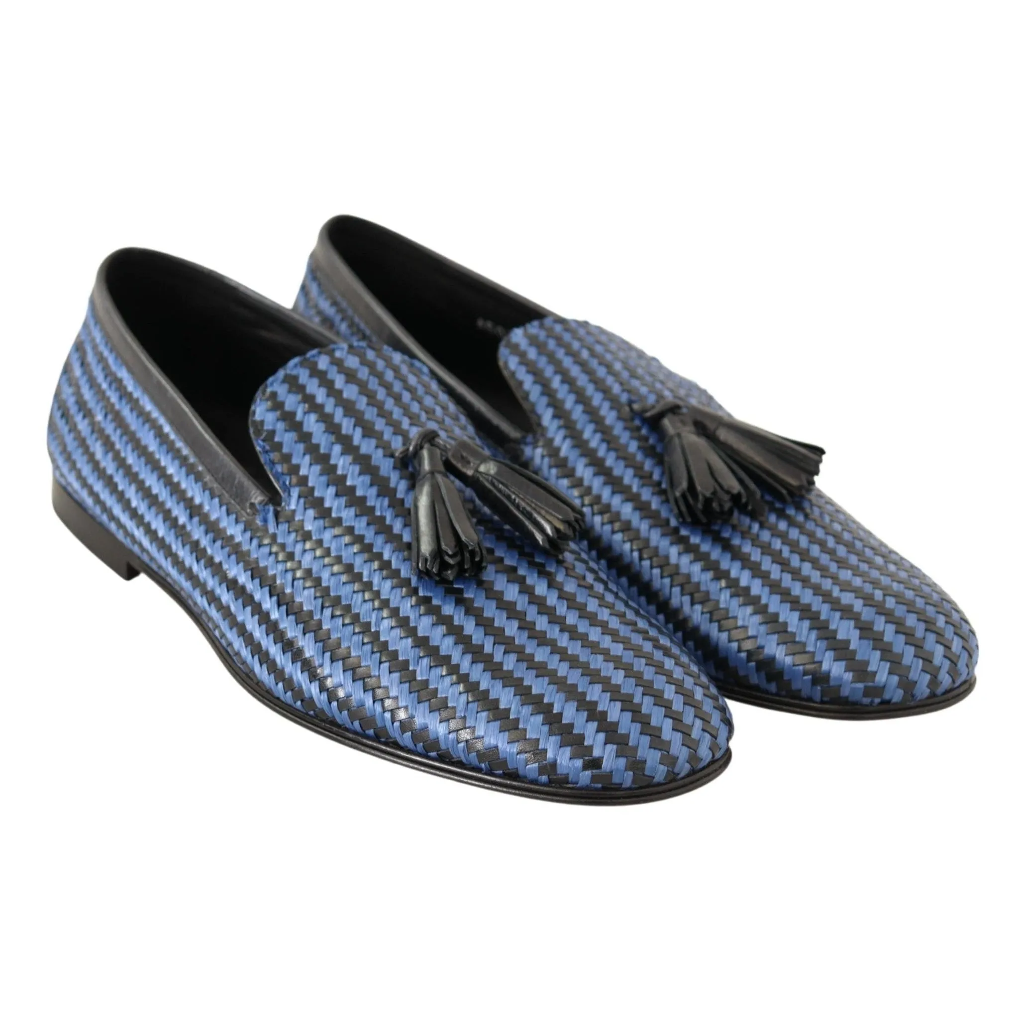 Dolce & Gabbana Elegant Woven Leather Loafers