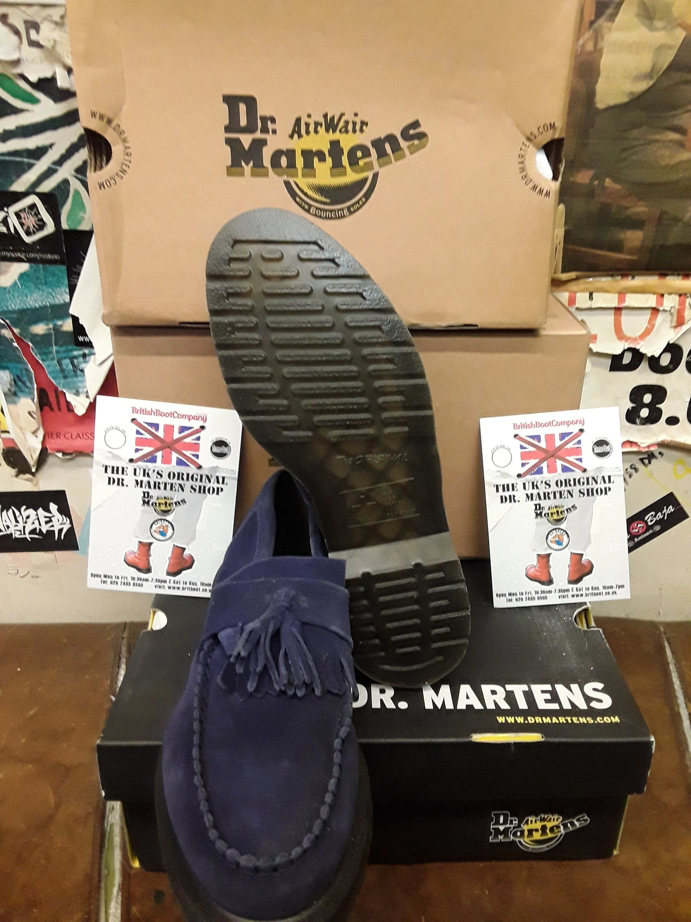 Dr Martens Navy Suede Tasseled Loafer Size 10