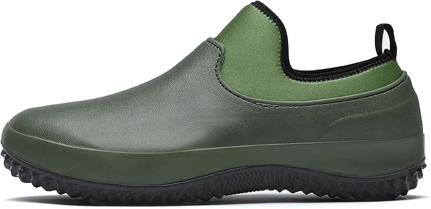 EVA Water Shoes Men's Non Slip Kitchen Work Shoes Low Top Comfortable Garden Rain Shoes for Daily Wear