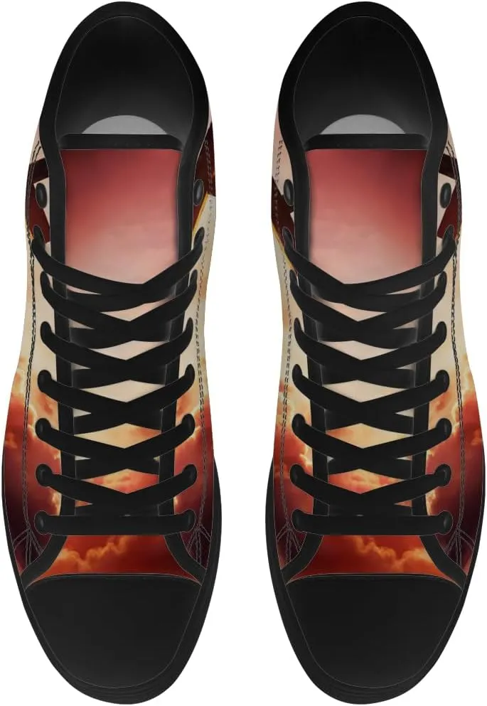 Faith Shoes for Men Women Faith Over Fear High Top Canvas Sneakers Lace Up Casual Walking Shoes Gifts for Dad Mom