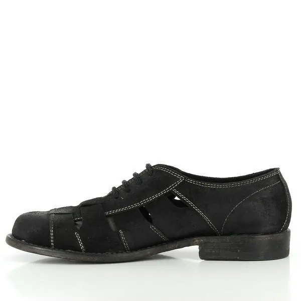 Forte AD1366 Black Lace-Up Shoes