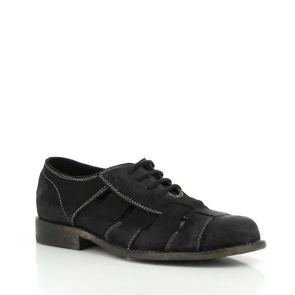 Forte AD1366 Black Lace-Up Shoes