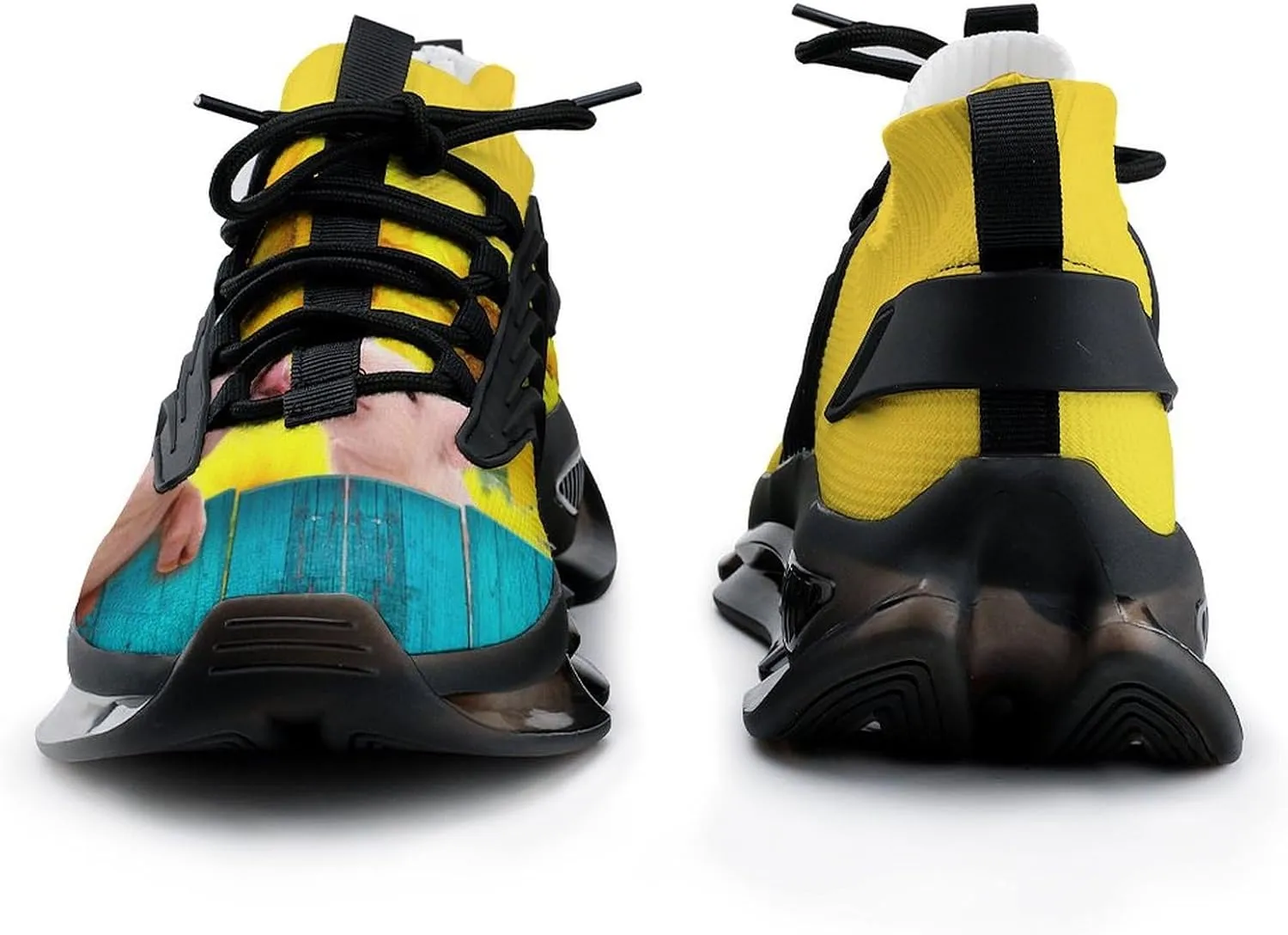 Funny Hanging on A Fence Walking Shoes for Men Lightweight Tennis Fashion Elastic Sports Shoes Cushion Basketball Shoes
