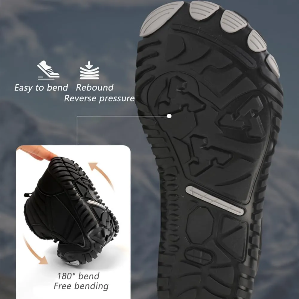Giltpeak Waterproof Winter Barefoot Shoes, Hiking Boots Pro Non-Slip Waterproof Winter, Mens Womens Winter Barefoot