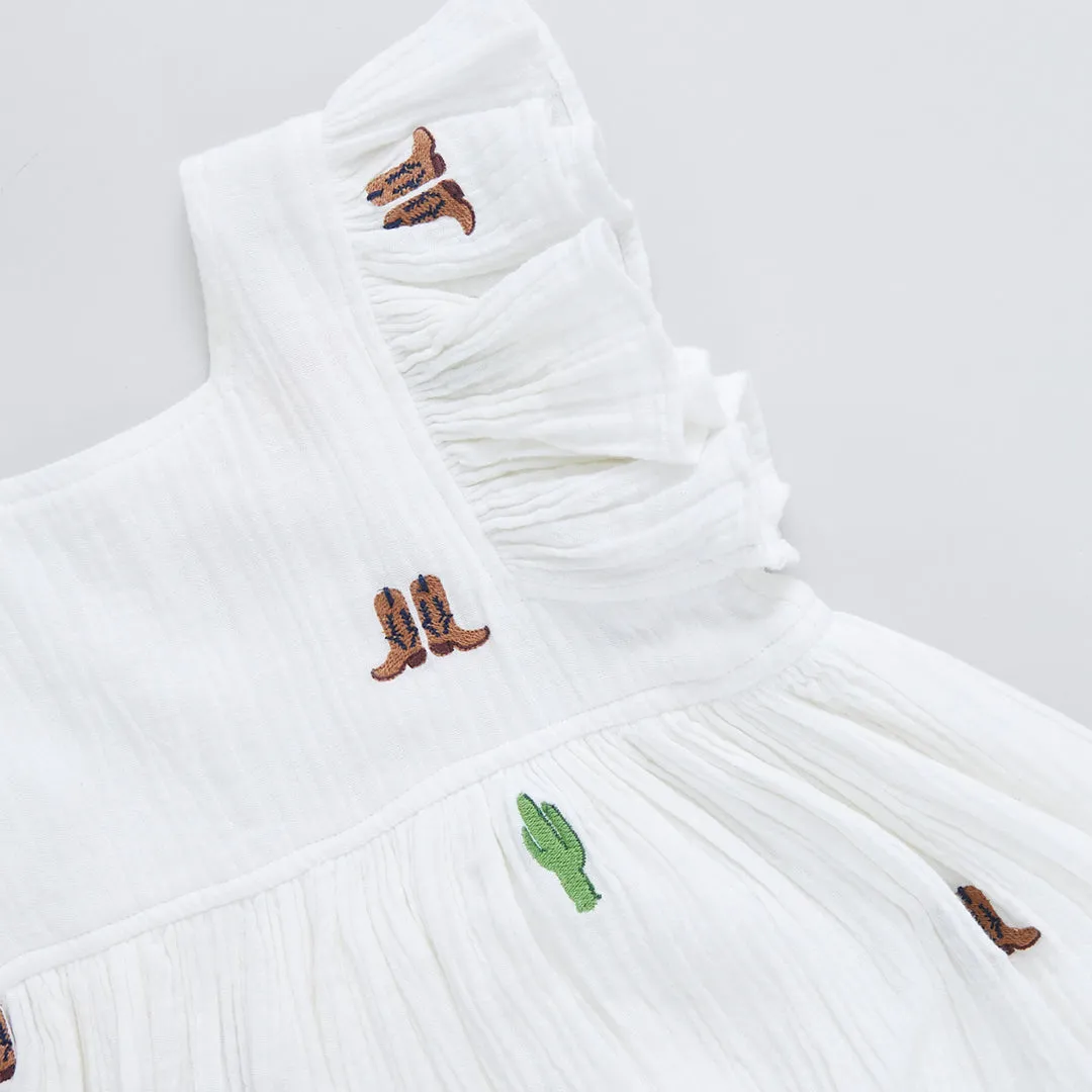 Girls Elsie Dress - Rodeo Embroidery