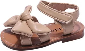 Girls Mary Jane Shoes Flowers Wedding Dress Ballet Flats Bow Slip On Sandal Non Slip On Casual Shoes