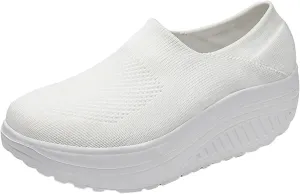 Gym Shoes for Women Weight Lifting Non Slip Work Shoes Women Size 11 Nurse Shoes for Women Comfortable Wide Women's Fashion Sneakers Lace-Up Woven Knit Upper Tenis OrtopDicos De Mujer