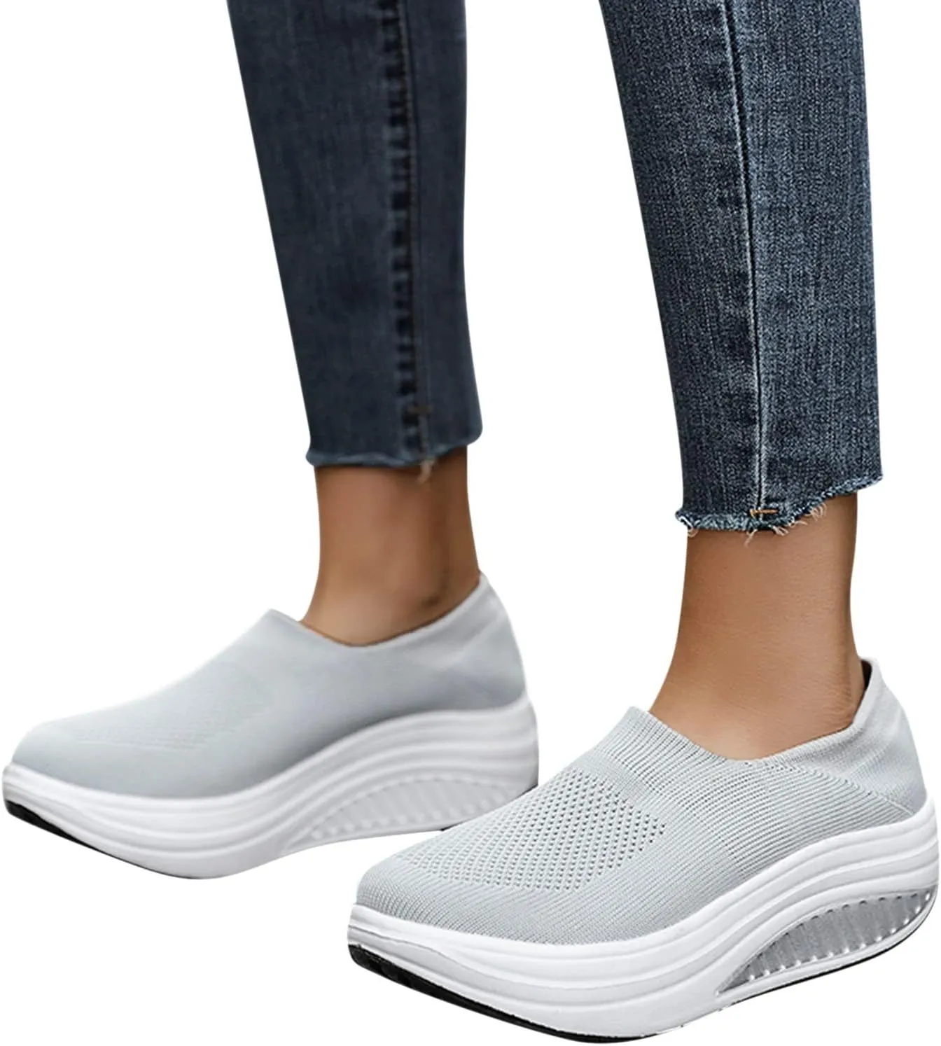 Gym Shoes for Women Weight Lifting Non Slip Work Shoes Women Size 11 Nurse Shoes for Women Comfortable Wide Women's Fashion Sneakers Lace-Up Woven Knit Upper Tenis OrtopDicos De Mujer