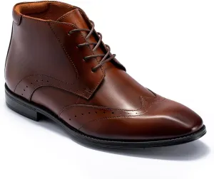 Holy dove Mens Dress Boots,Premium Leather Oxford Chukka, Waterproof Non-Slip Business Boots for Men??