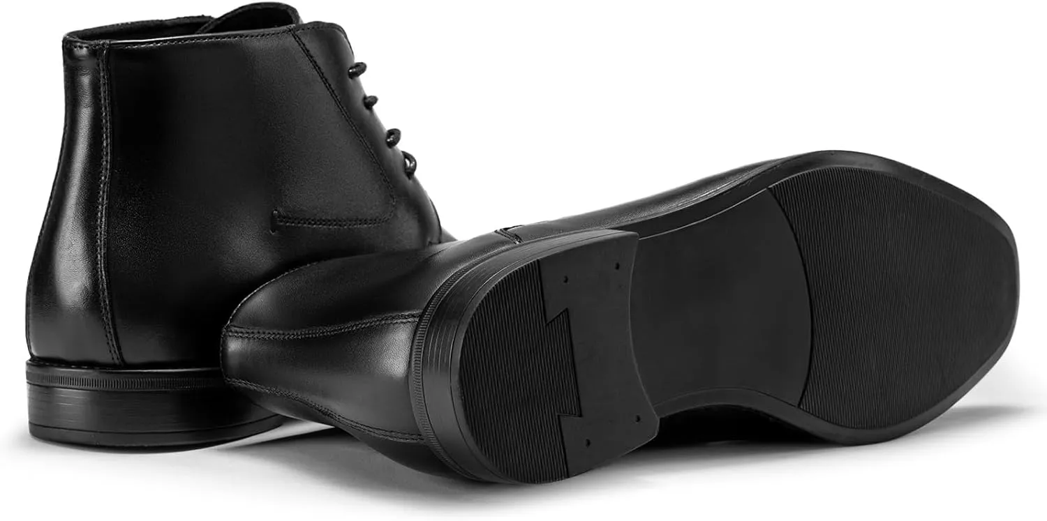 Holy dove Mens Dress Boots,Premium Leather Oxford Chukka, Waterproof Non-Slip Business Boots for Men??