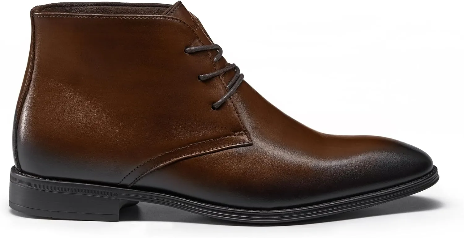 Holy dove Mens Dress Boots,Premium Leather Oxford Chukka, Waterproof Non-Slip Business Boots for Men??