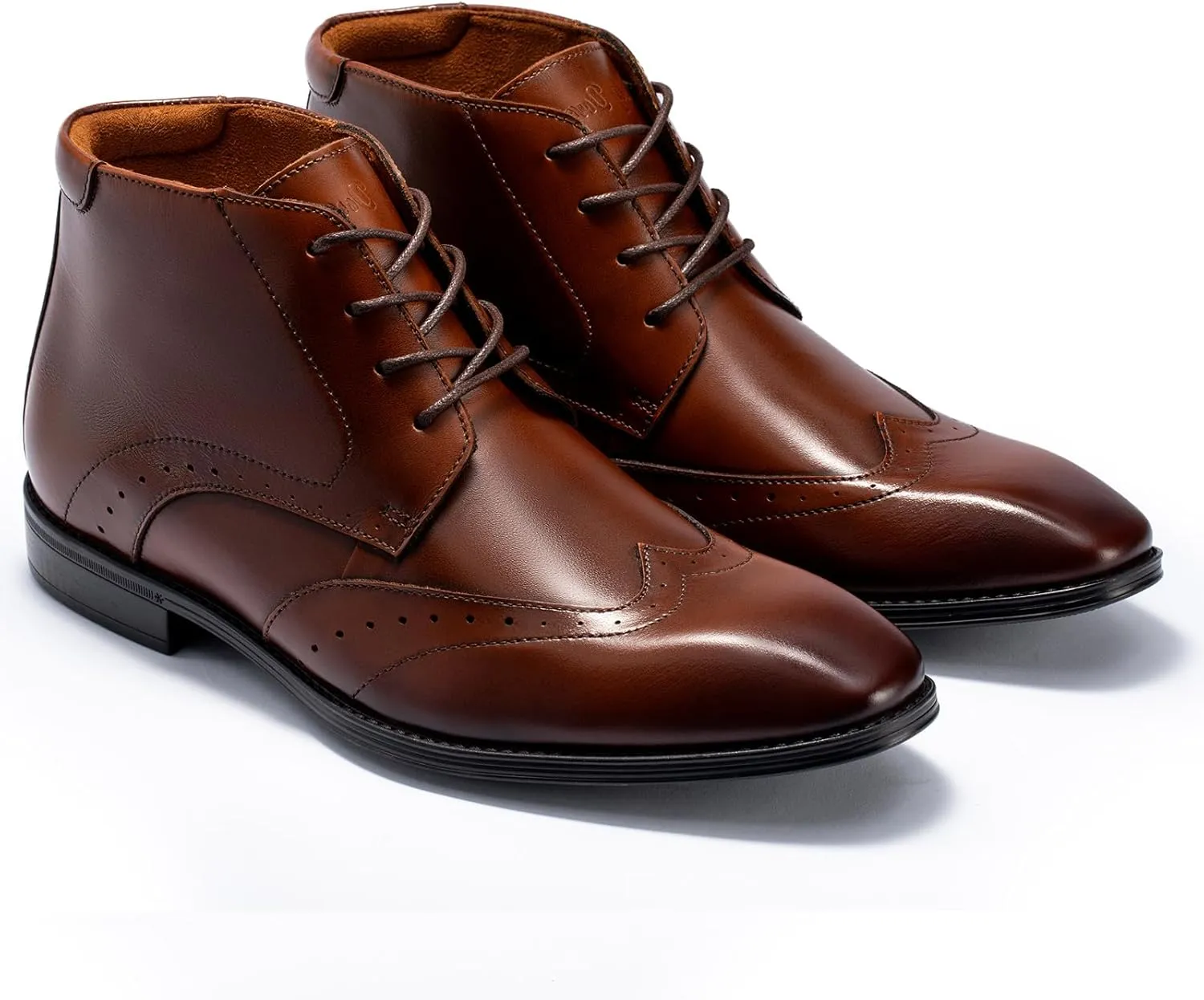 Holy dove Mens Dress Boots,Premium Leather Oxford Chukka, Waterproof Non-Slip Business Boots for Men??