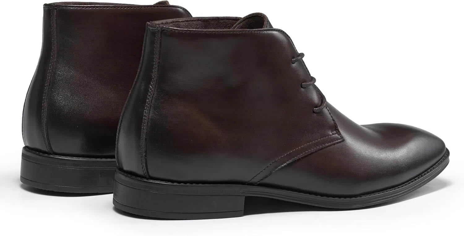 Holy dove Mens Dress Boots,Premium Leather Oxford Chukka, Waterproof Non-Slip Business Boots for Men??
