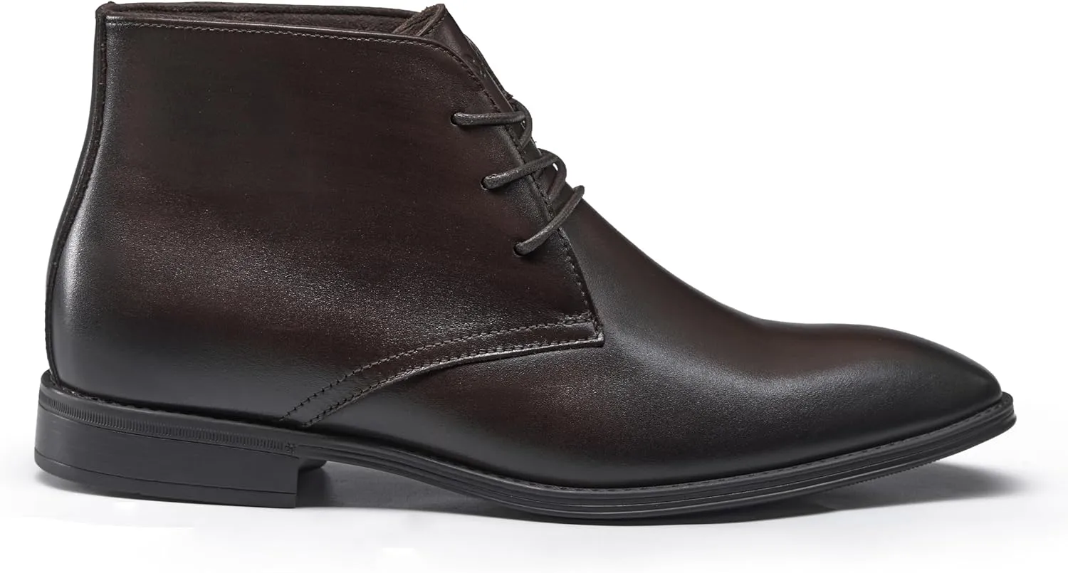 Holy dove Mens Dress Boots,Premium Leather Oxford Chukka, Waterproof Non-Slip Business Boots for Men??