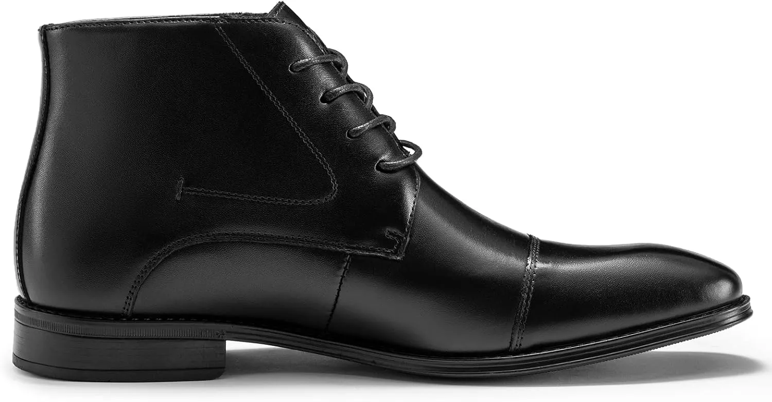 Holy dove Mens Dress Boots,Premium Leather Oxford Chukka, Waterproof Non-Slip Business Boots for Men??