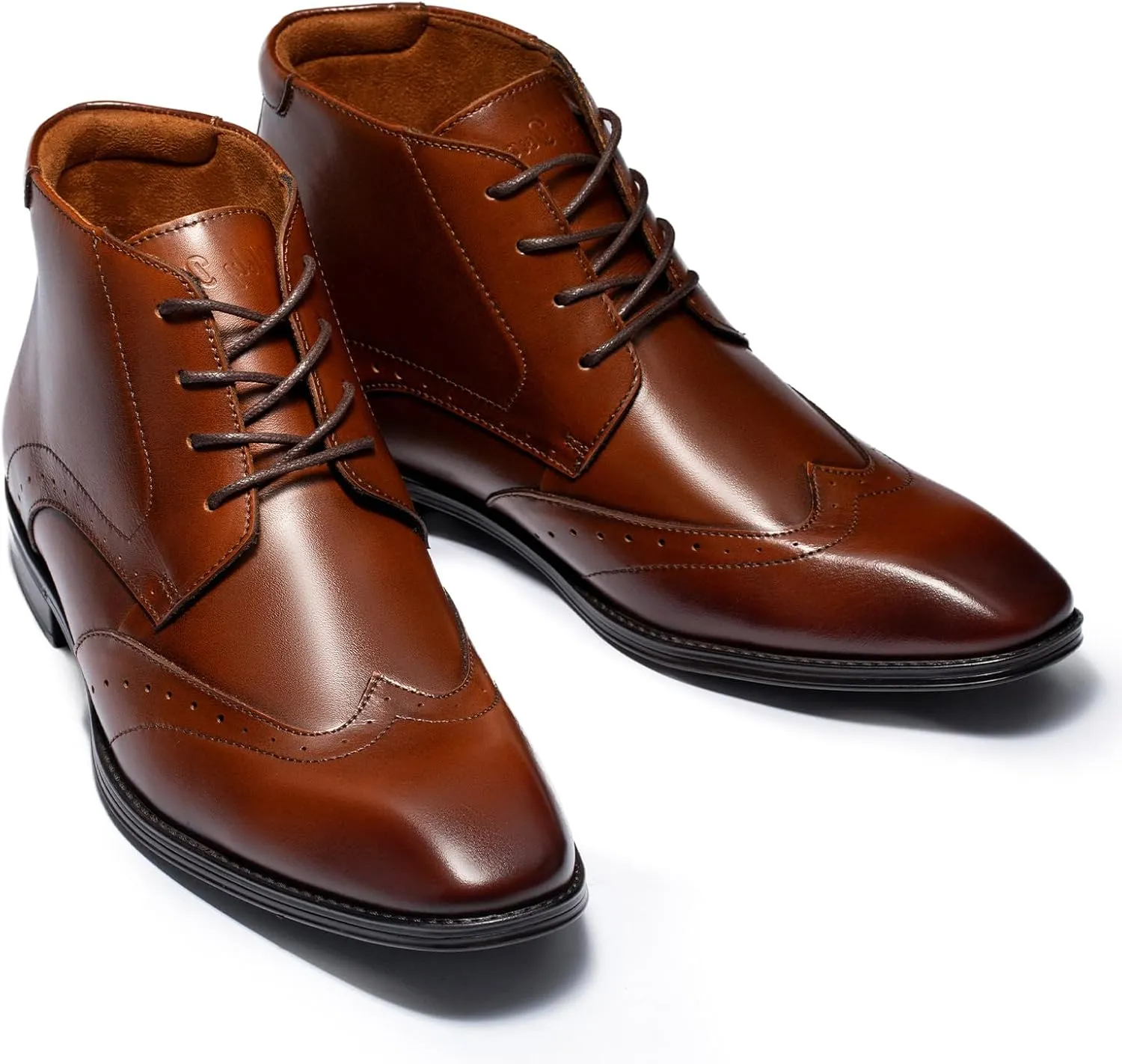 Holy dove Mens Dress Boots,Premium Leather Oxford Chukka, Waterproof Non-Slip Business Boots for Men??