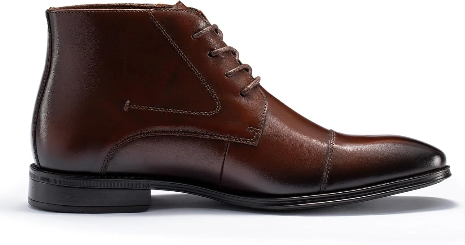 Holy dove Mens Dress Boots,Premium Leather Oxford Chukka, Waterproof Non-Slip Business Boots for Men??