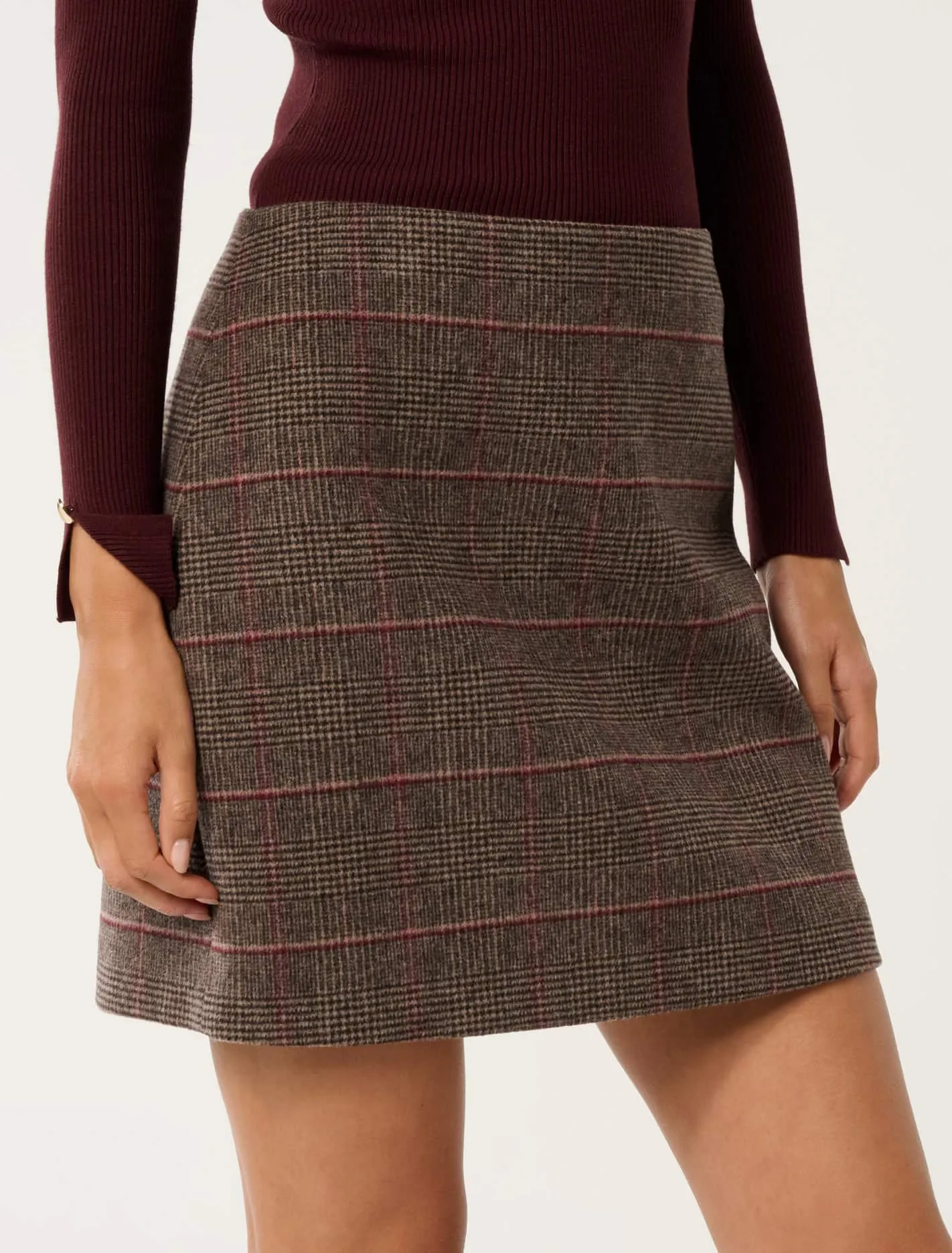 Jade Check Mini Skirt