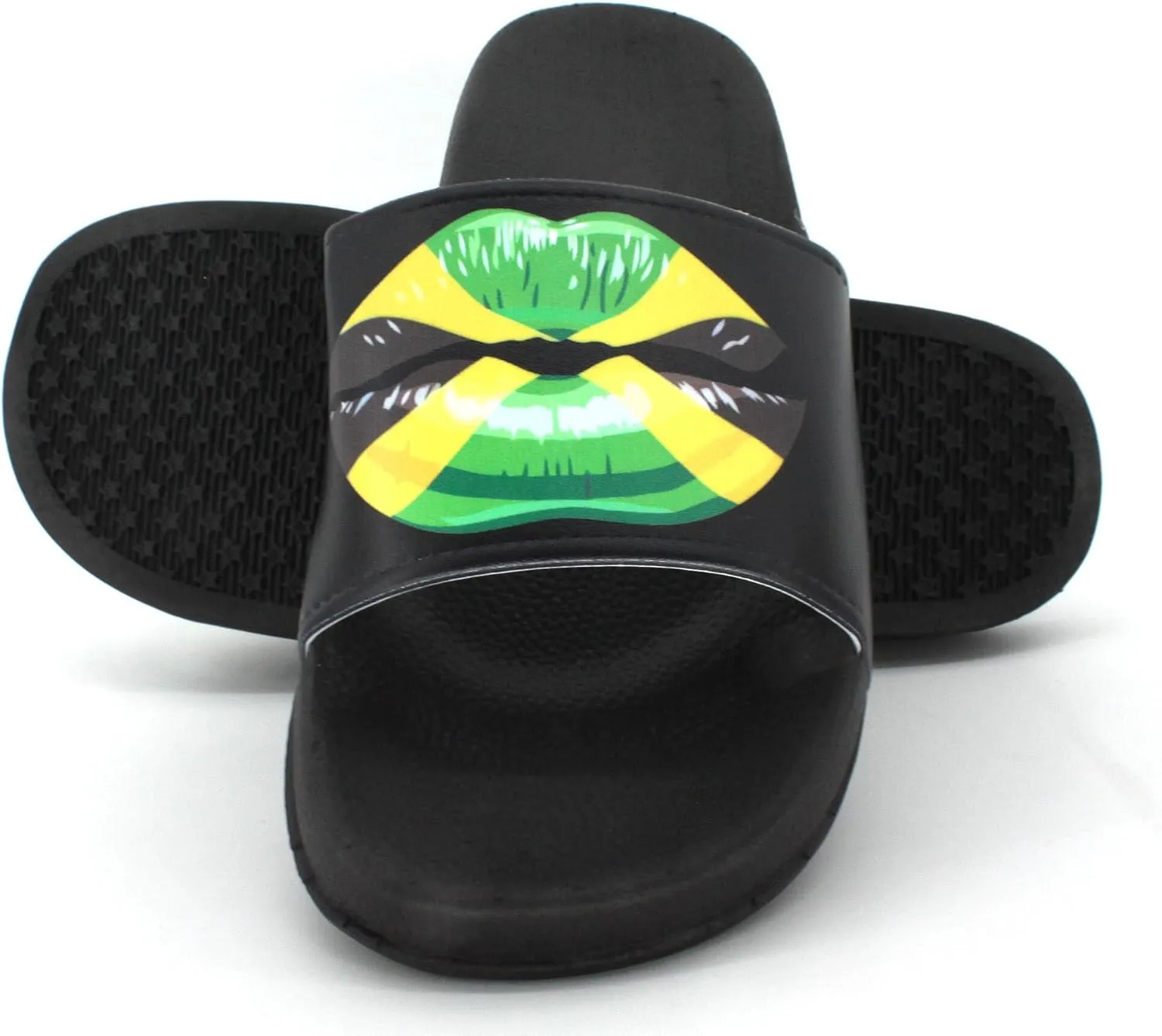Jamaican Rasta Reggae RGY Caribbean Slippers Sandals for Women and Men Sandals Open Toe Soft Cushioned Non-Slip for Indoor & Outdoor