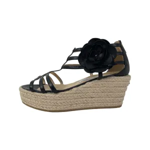 Jimmy Choo Leather Wedge Strappy Sandals (Size 39)
