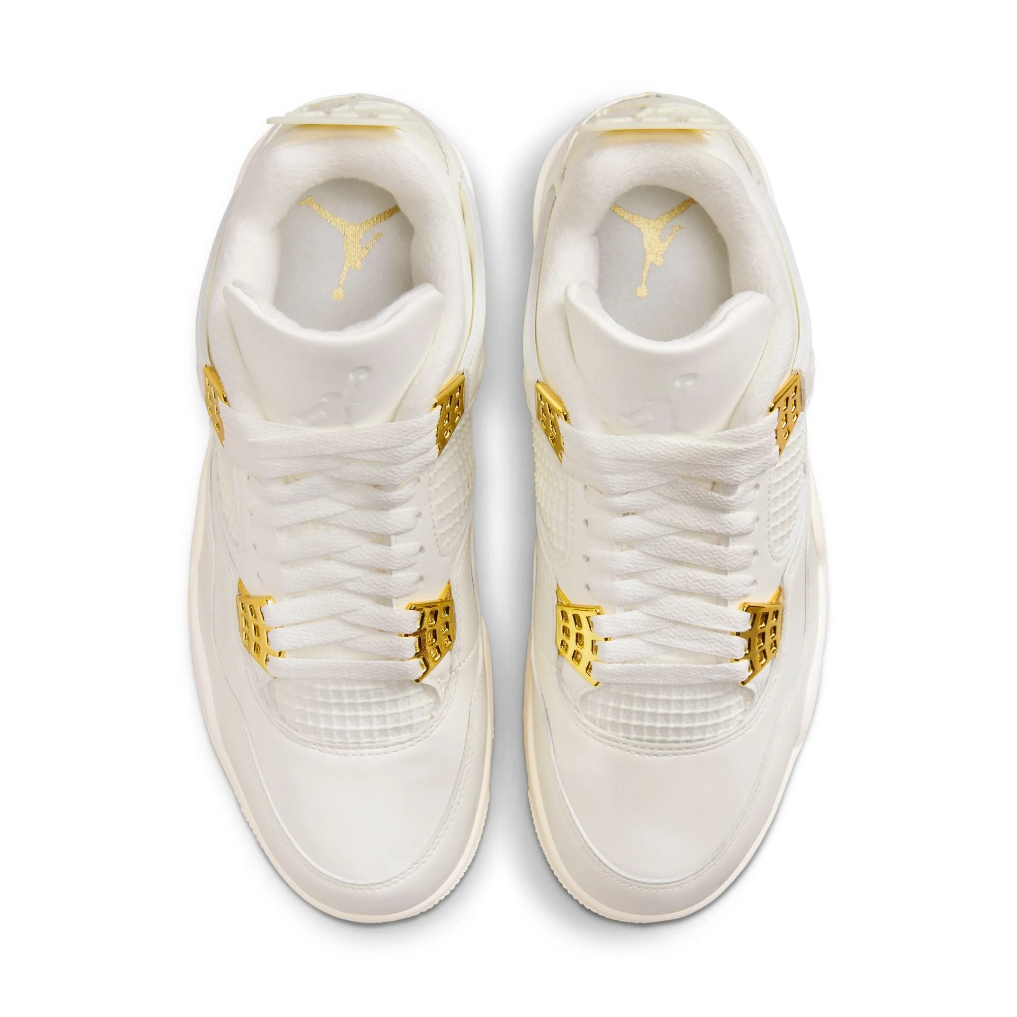 Jordan - Women - Retro 4 - Sail/Metallic Gold/Black