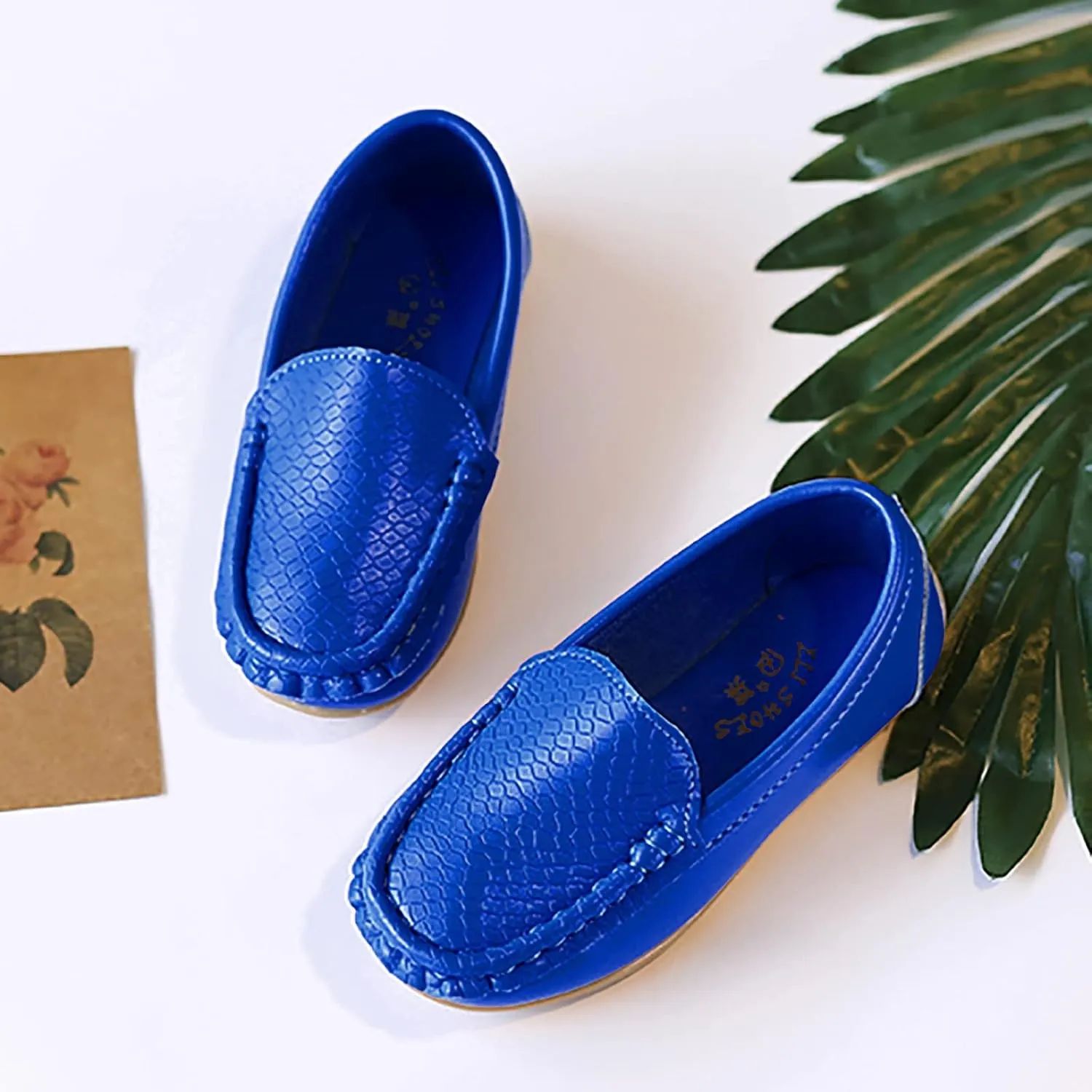Kids Toddlers Boys Girls Soft Slip On Loafers Slip-On Moccasin Boat Dress Shoes Casual Shoes Formal Leather Flat