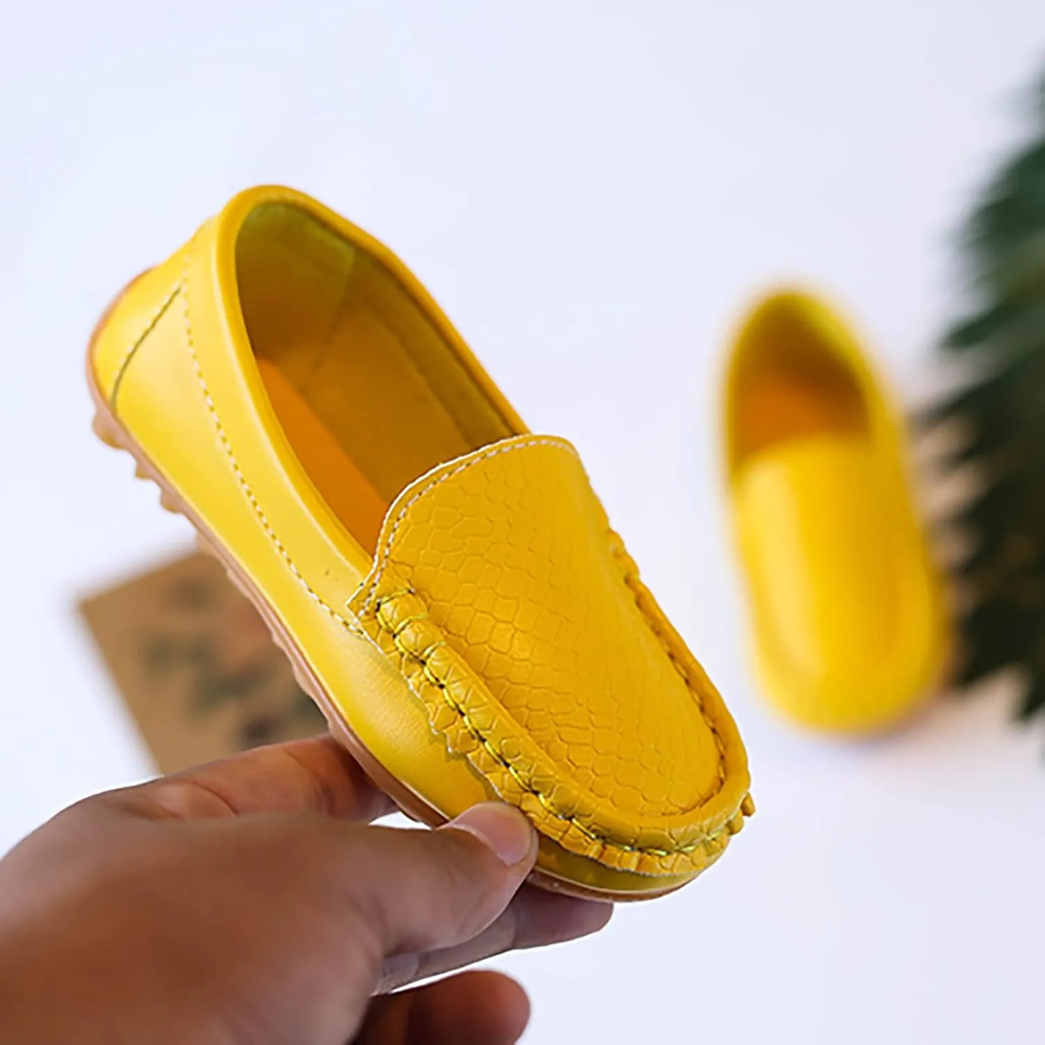 Kids Toddlers Boys Girls Soft Slip On Loafers Slip-On Moccasin Boat Dress Shoes Casual Shoes Formal Leather Flat