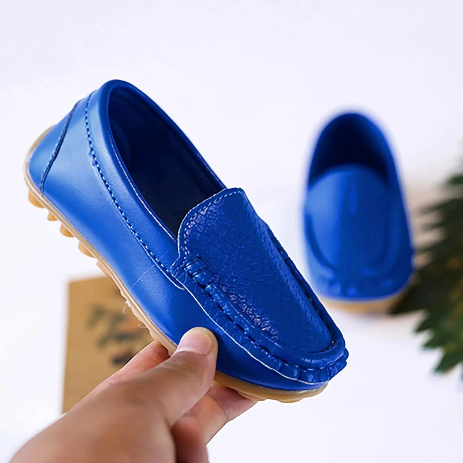 Kids Toddlers Boys Girls Soft Slip On Loafers Slip-On Moccasin Boat Dress Shoes Casual Shoes Formal Leather Flat