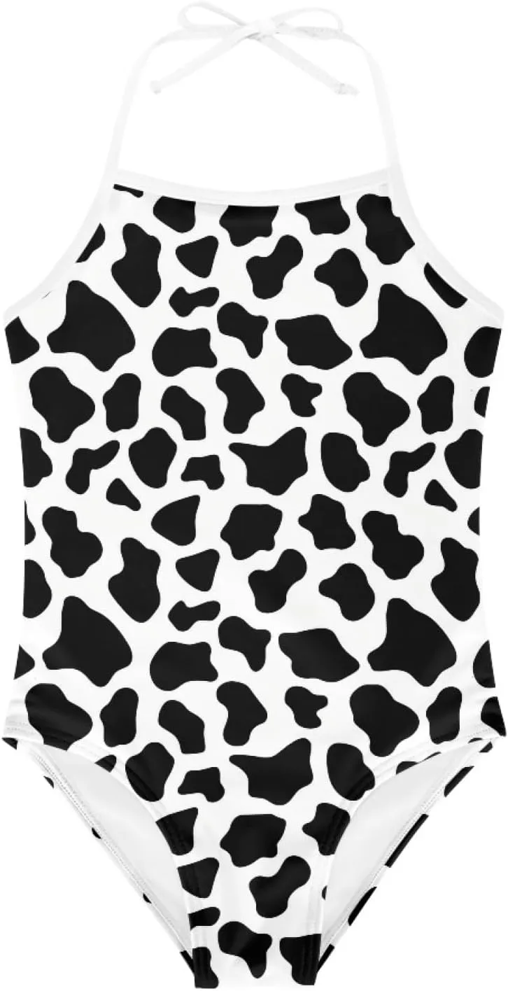 KiuLoam Penguins Group Girls One-Piece Swimsuit Quick Dry Beach Swim Bathing Suit for 3-8 Years Little Girls