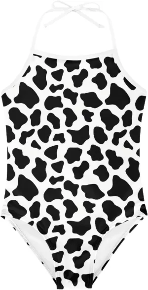 KiuLoam Penguins Group Girls One-Piece Swimsuit Quick Dry Beach Swim Bathing Suit for 3-8 Years Little Girls