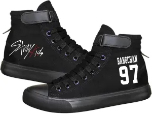KPOP Stray Kids Merch Shoes Sneakers Bang Chan Lee Know ChangBin Han I.N Felix HyunJin Seungmin Hiphop High-Top Canvas Shoes