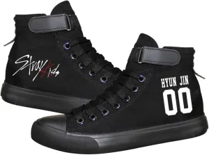 KPOP Stray Kids Merch Shoes Sneakers Bang Chan Lee Know ChangBin Han I.N Felix HyunJin Seungmin Hiphop High-Top Canvas Shoes