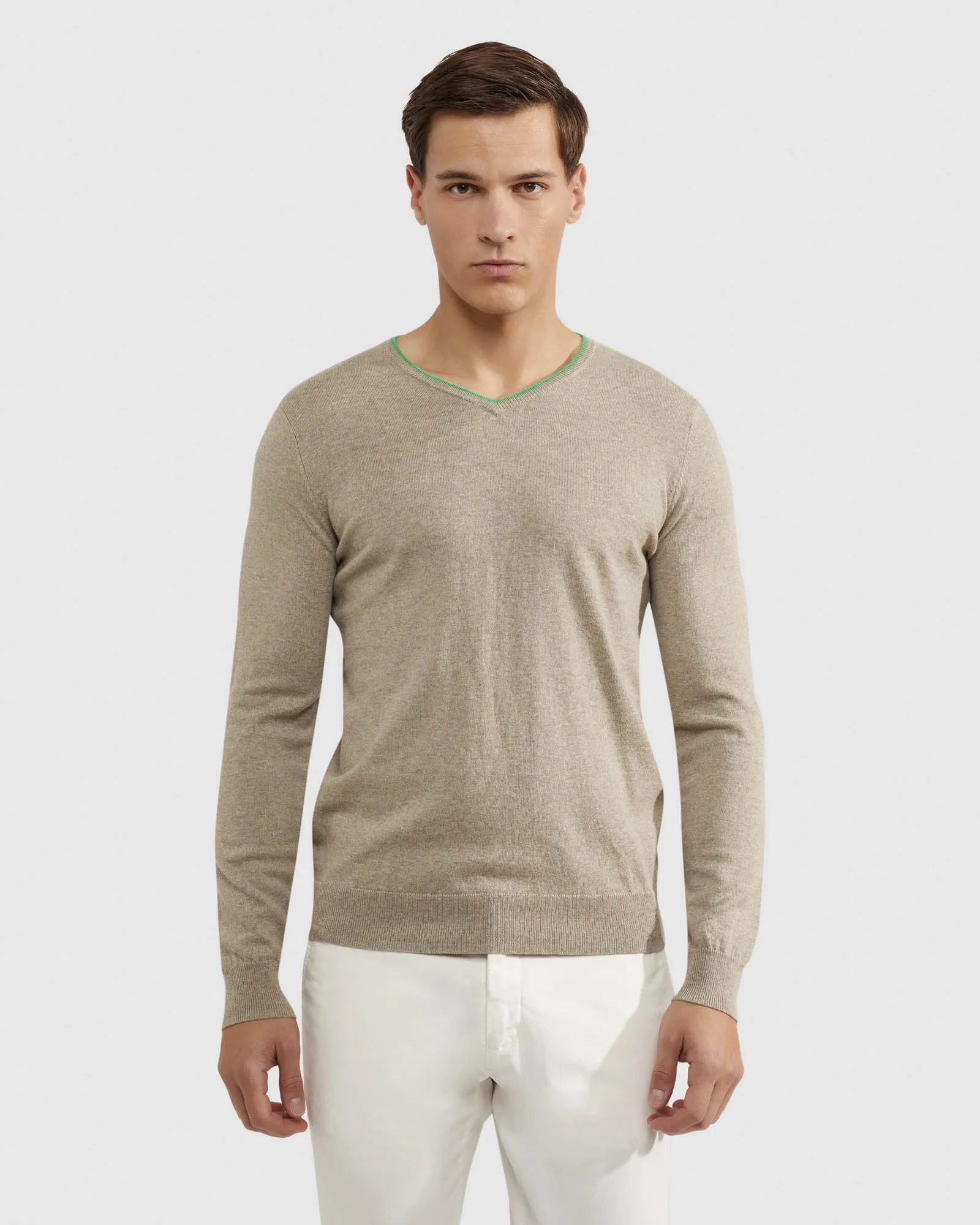 Lenny V Neck Cashmere Blend Pullovr