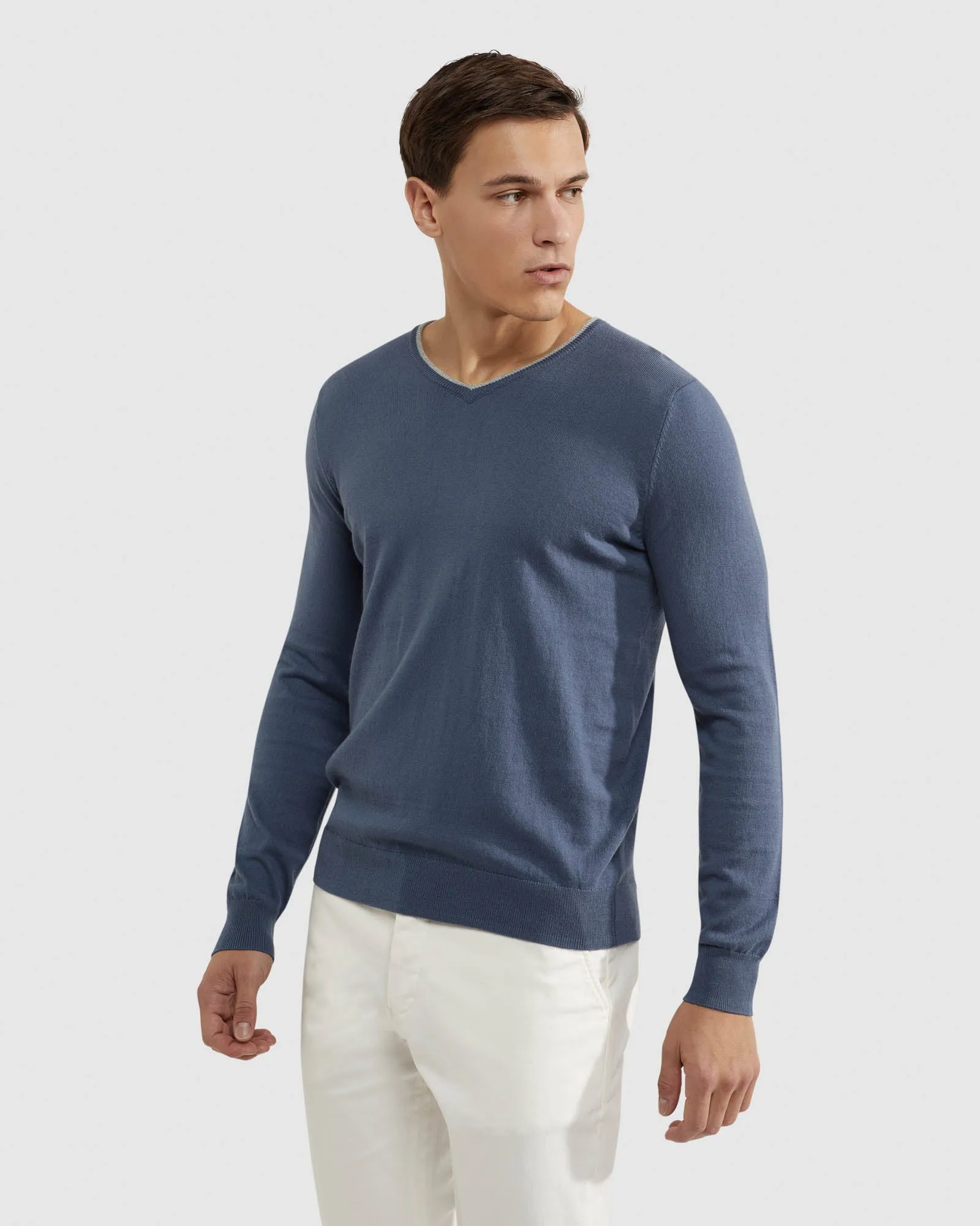 Lenny V Neck Cashmere Blend Pullovr