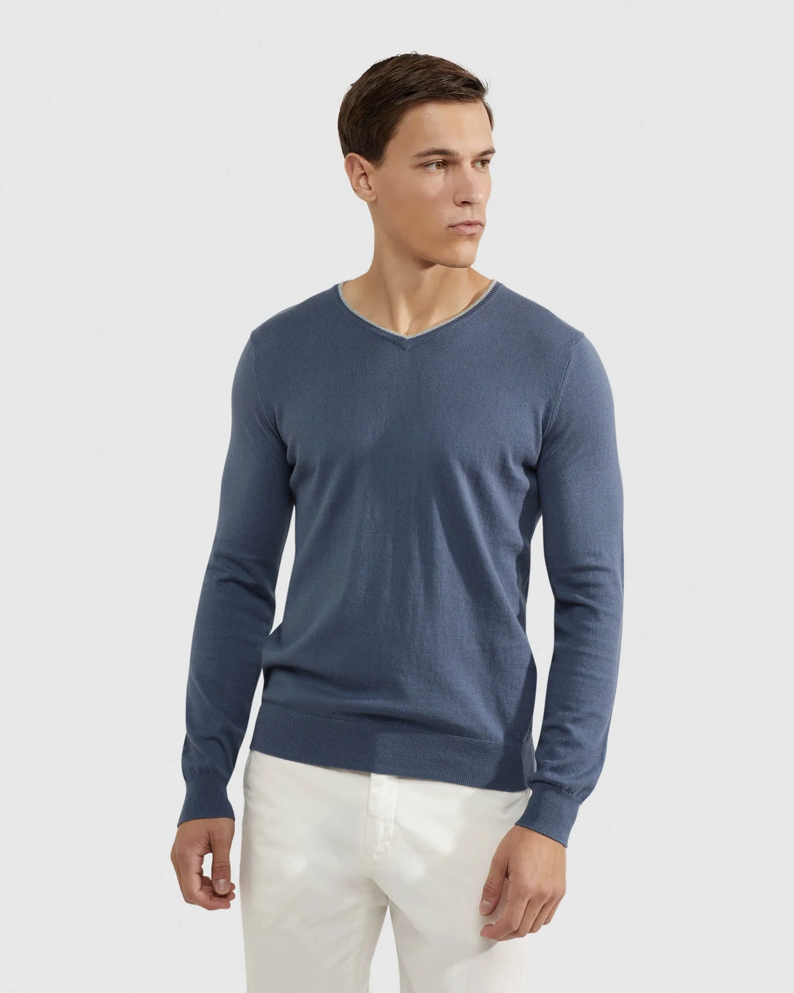 Lenny V Neck Cashmere Blend Pullovr