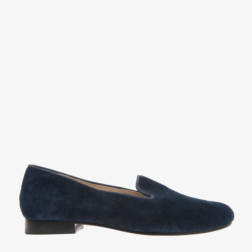 Lola Navy Suede Loafer