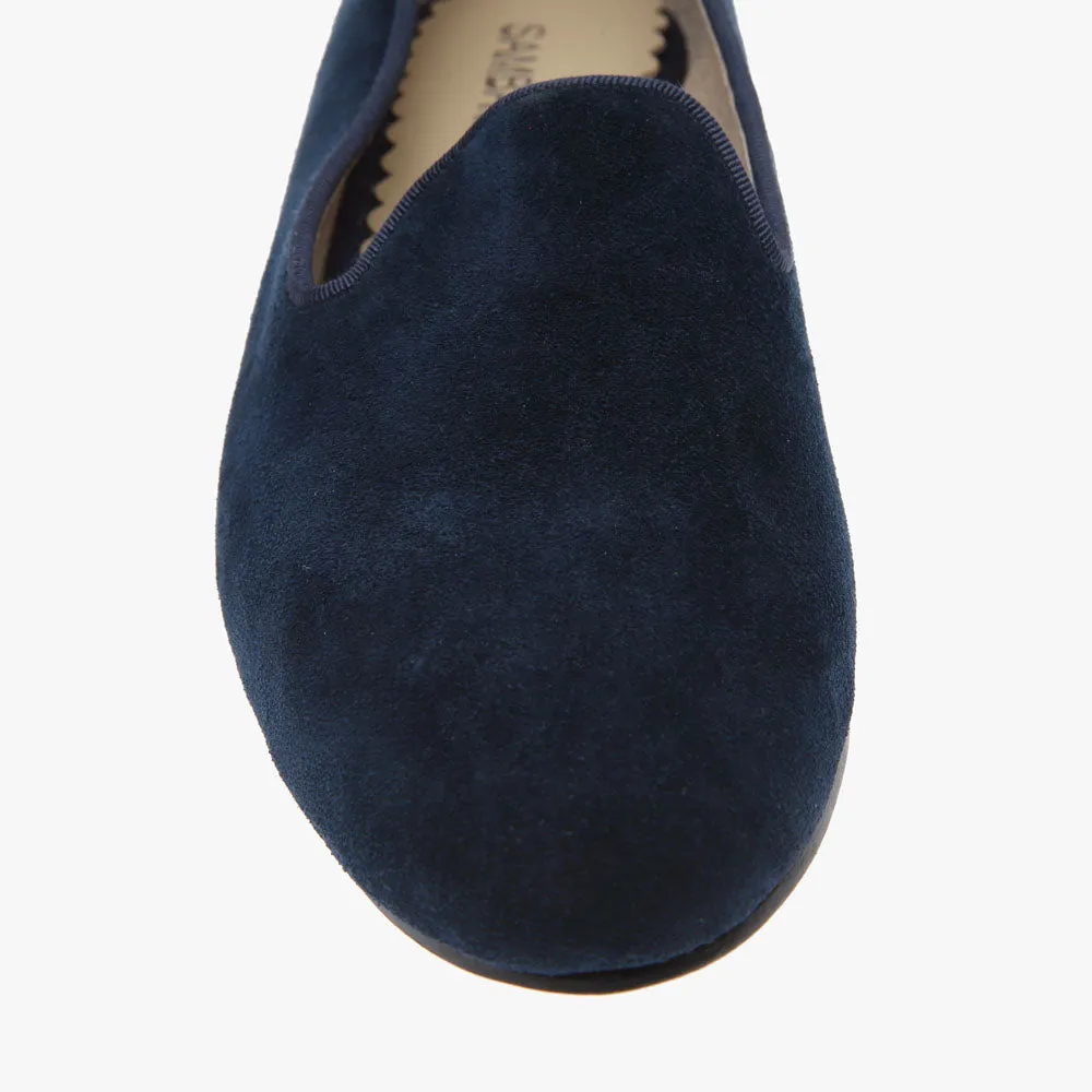 Lola Navy Suede Loafer