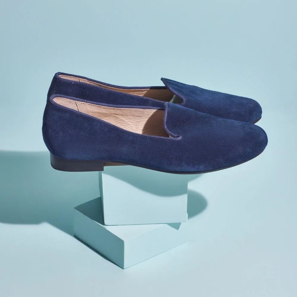 Lola Navy Suede Loafer
