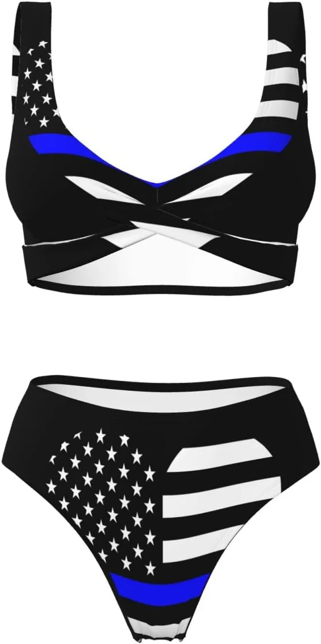 Love Colombia Flag Bikini Sets Women Two Piece Bikini Swimsuit