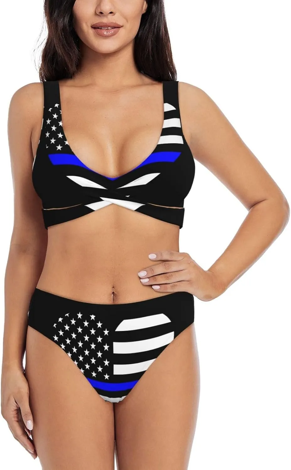 Love Colombia Flag Bikini Sets Women Two Piece Bikini Swimsuit