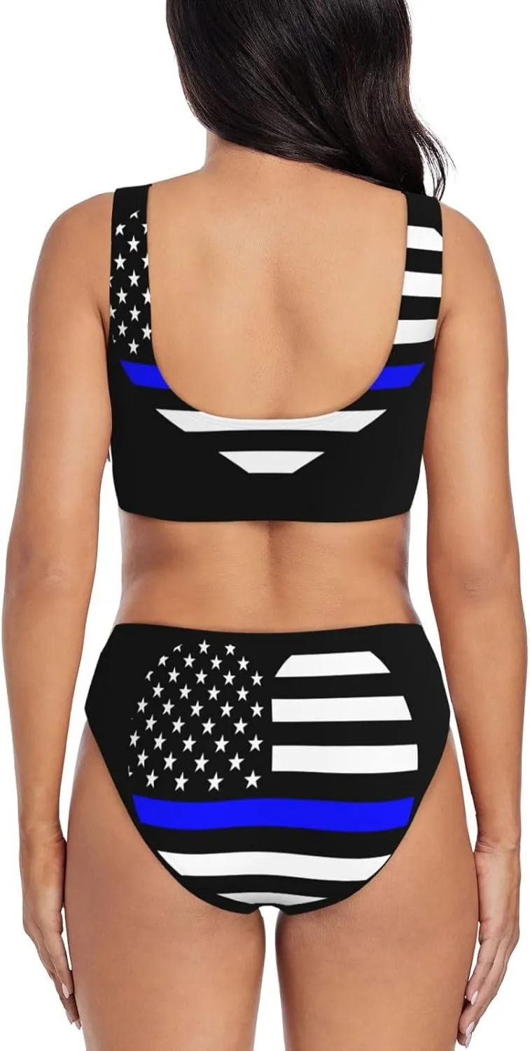 Love Colombia Flag Bikini Sets Women Two Piece Bikini Swimsuit