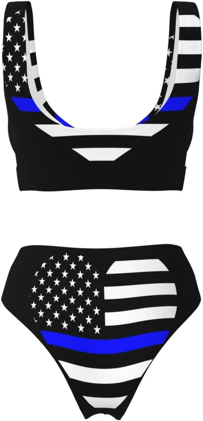 Love Colombia Flag Bikini Sets Women Two Piece Bikini Swimsuit