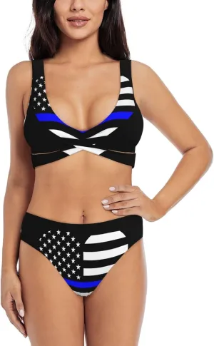Love Colombia Flag Bikini Sets Women Two Piece Bikini Swimsuit