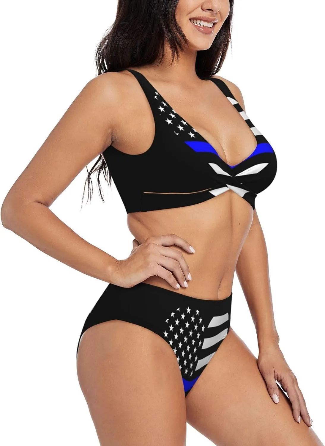 Love Colombia Flag Bikini Sets Women Two Piece Bikini Swimsuit