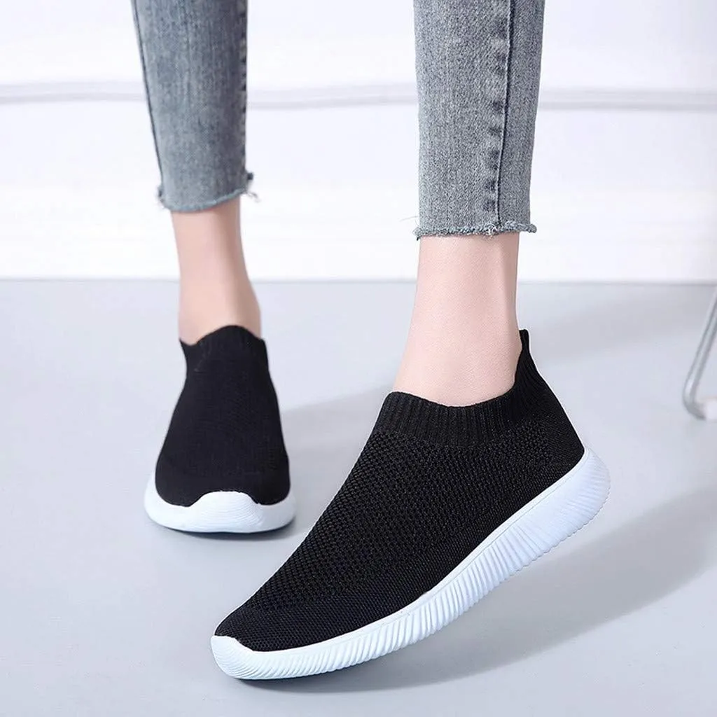 Men Slip on Casual Trainers Walking Shoes Breathable Slip-on Lightweight Comfortable Tennis Mesh Sneaker
