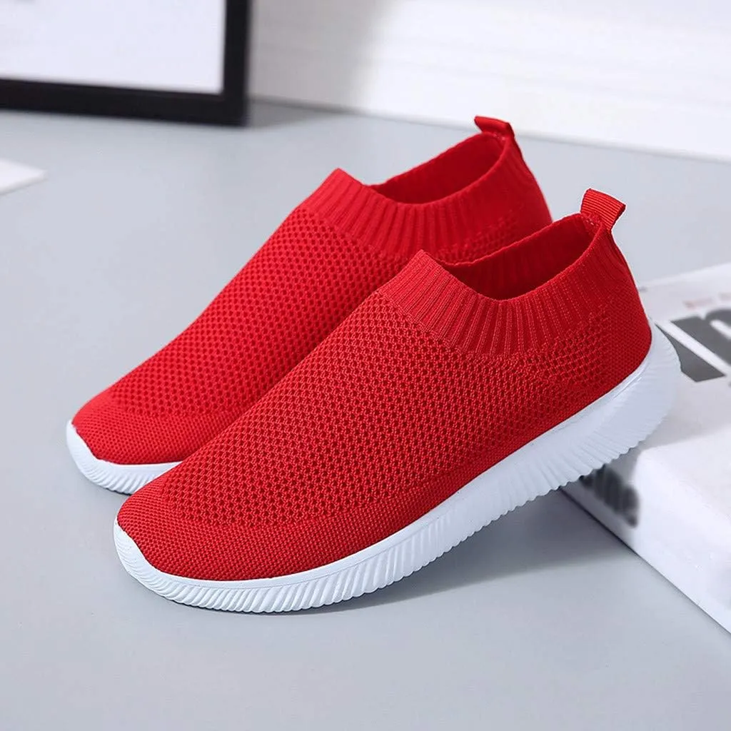 Men Slip on Casual Trainers Walking Shoes Breathable Slip-on Lightweight Comfortable Tennis Mesh Sneaker